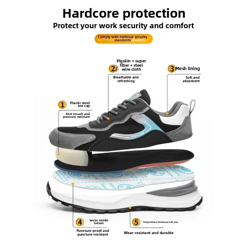 Breathable labor protection shoes - Image 5