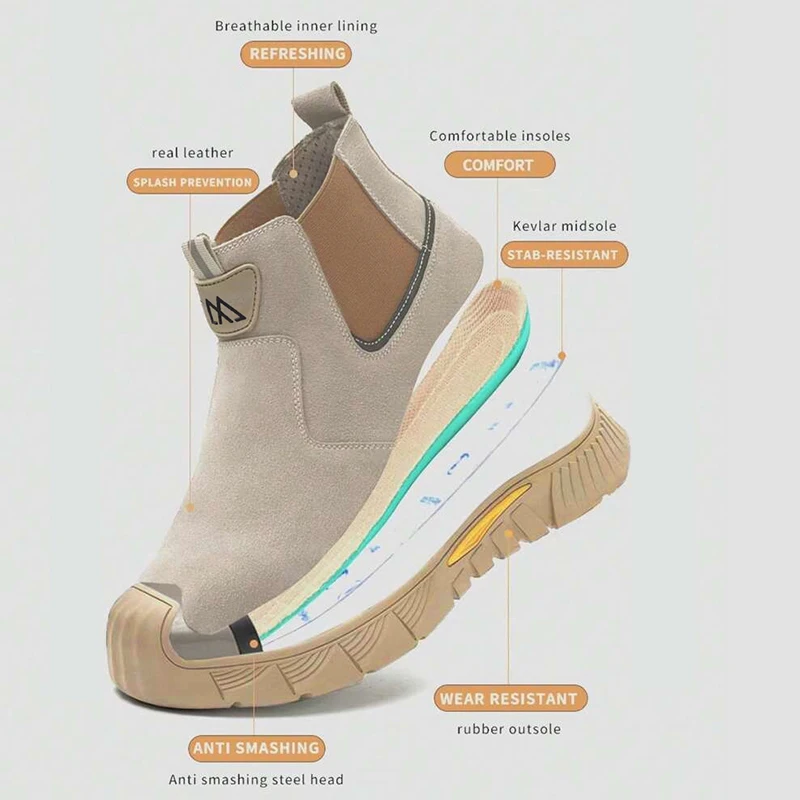 Work Shoes Outdoor Security Boots Unisex - Image 2