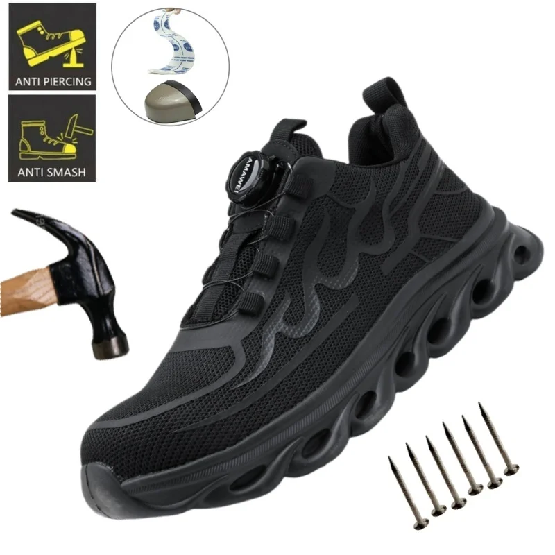 Protective Shoes Work Boots Black Footwear