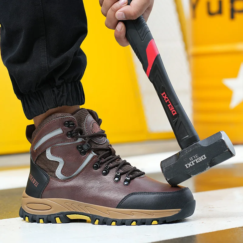 Widen Safety Boots Men Work Indestructible Shoes - Image 2