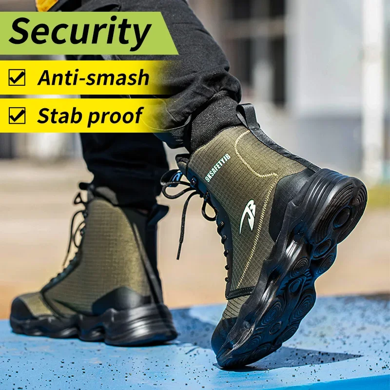 Safety Shoes Men Boots High Top Work Sneakers - Image 6