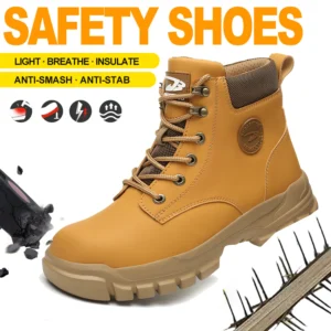 High-top PU anti-smash safety shoes