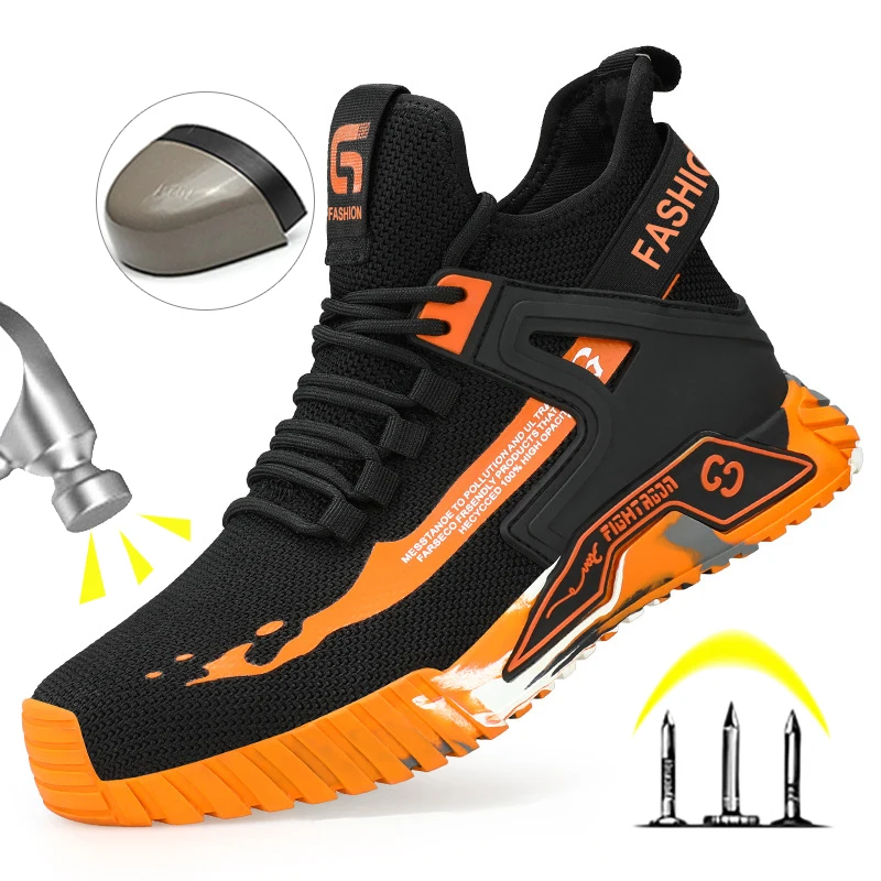 High Top Man Boots Safety Protective Shoes
