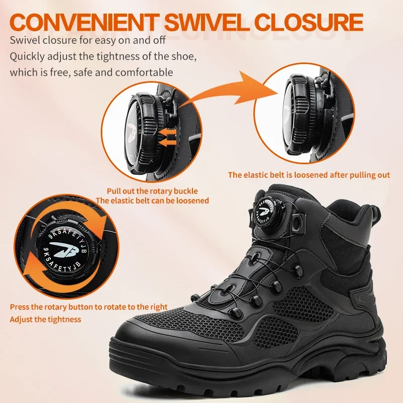 Men's Safety Work Boots Steel Toe - Image 2