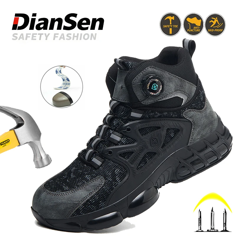 Safety Shoes Industrial Work Shoes Rotary Button