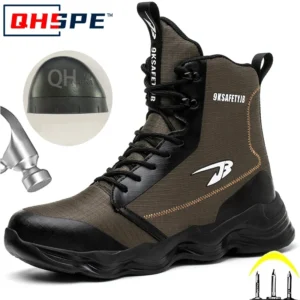 Safety Shoes Men Boots High Top Work Sneakers