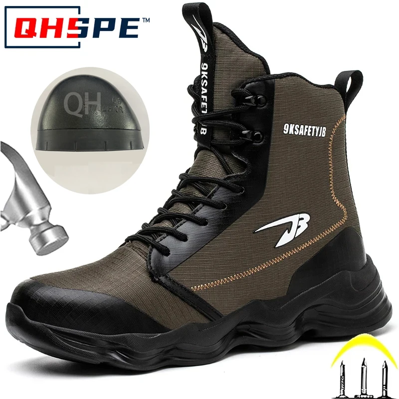 Safety Shoes Men Boots High Top Work Sneakers